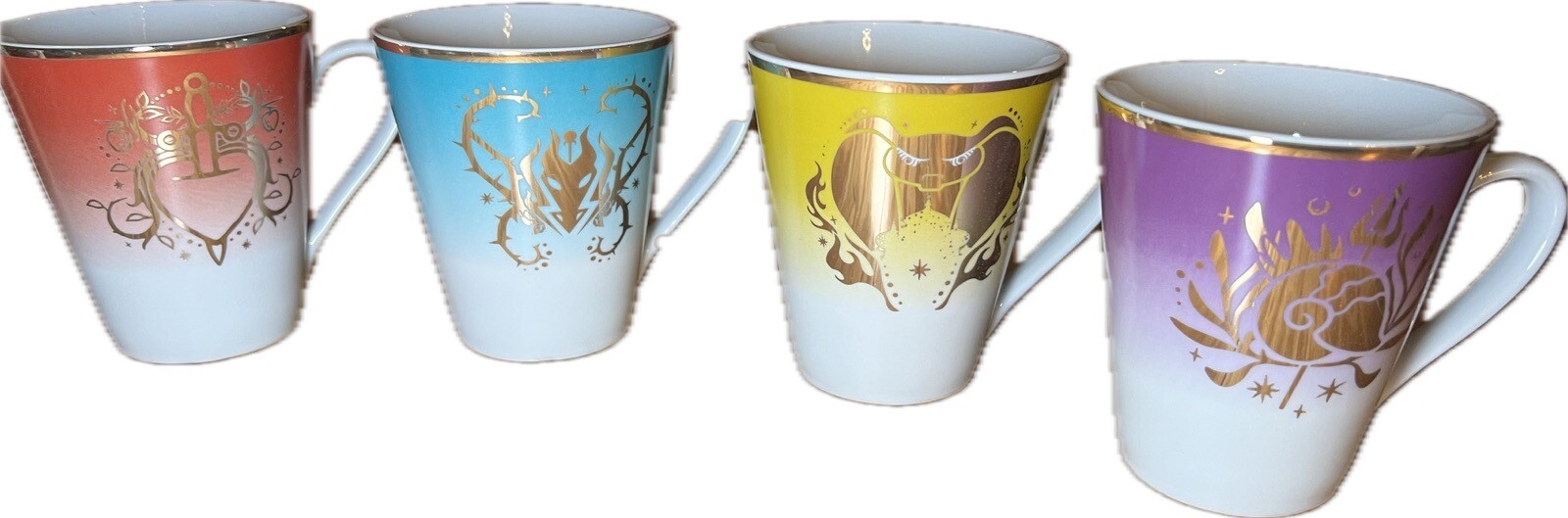 Juego de 4 tazas villanos de Disney vajilla maléfica reina malvada Jafar Úrsula