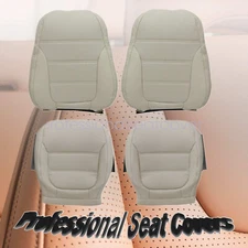2011-2017 For VW Jetta Driver & Passenger Bottom & Back Leather Seat Cover Tan