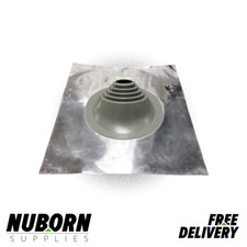 Tiled Roof Flashing High Temp - 80-200mm Pipe, Aluminium Base, Flue Weather Seal