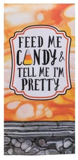 Kay Dee designs kitchen towel dual purpose terry  Halloween feed me candy H3900