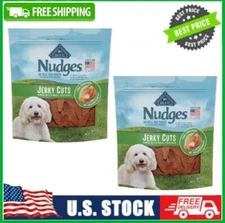 2 PACK Blue Buffalo Nudges Jerky Cuts Natural Dog Treats Chicken