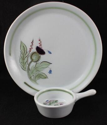 Buchan THISTLEWARE Dinner Plate and Ramekin GOOD CONDITION