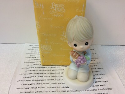 PRECIOUS MOMENTS FOR HIS PRECIOUS LOVE New in Box #0000365 Boy holding bread