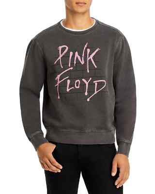 John Varvatos Men's Pink Floyd Wall Graphic Sweatshirt In Charcoal Size:Small(A)