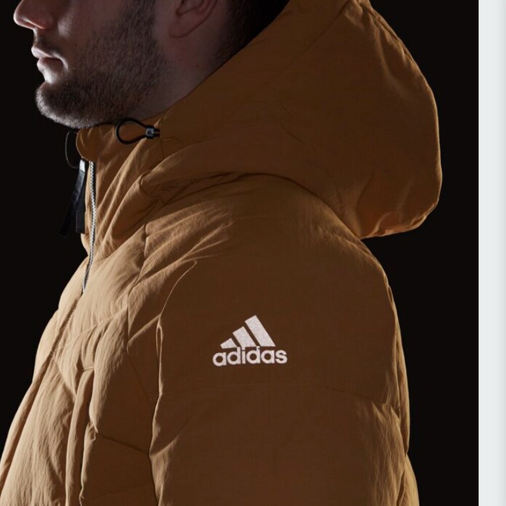 New Adidas Original Mens BIG BAFFLE DOWN JACKET BROWN GQ2506 S-2XL