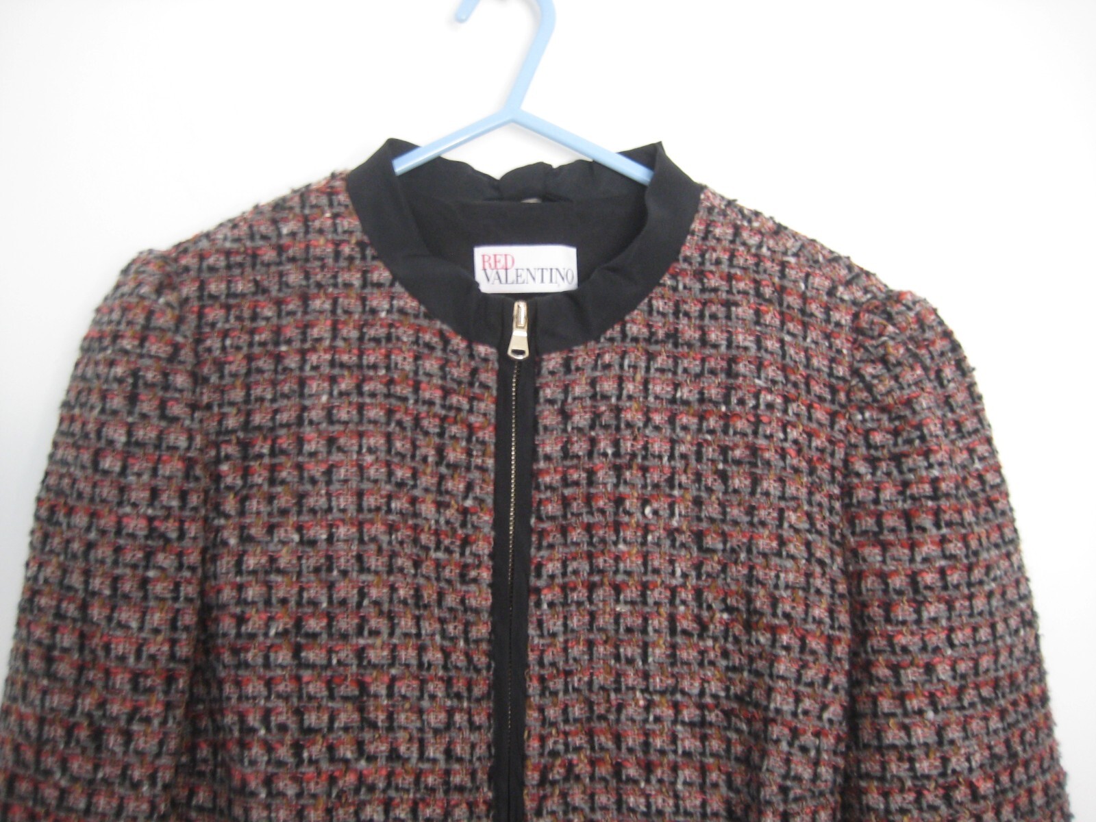 Red Valentino woollen mix frilled jacket size 46 image 2