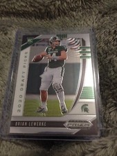 2020 Prizm Draft Picks Base #142 Brian Lewerke - Michigan State Spartans