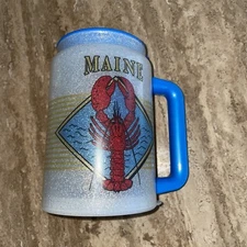 Maine Lobster Mug Cup with Lid/Cover Whirley Warren, PA USA