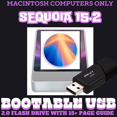 Mac OS Sequoia Bootable USB Flash Drive Installer Repair With Guide