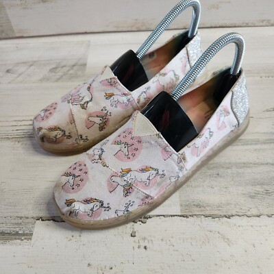 Toms Unicorn Shoes Womens Toms Rainbow Unicorn Print Canvas Shoe Size