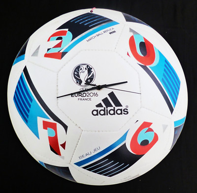 Fußball Wanduhr Euro 2016 Frankreich EM Ball Motiv ''BEAU JEU''  Ø 40 cm