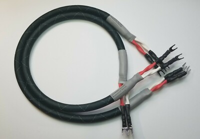 Legend Audio Reference  Cables 7 foot pair ALL RHODIUM  SPADES.