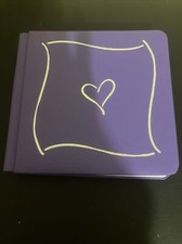 Creative Memories 7x7  Purple Triumph Album with Silver Heart 12 White Pages