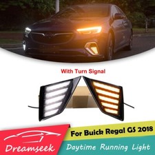 Pair Led Drl For Buick Regal Gs 2018 Daytime Running Light With Turn Signal Lamp