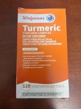 Walgreens Turmeric CURCUMIN COMPLEX120 VEGETARIAN SOFTGELS