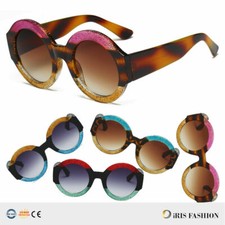 NEW Large Round OVERSIZED Bella Women Sunglasses Shadz Gafas Fashion Thick Frame