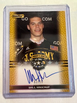 K31,099 - 2010 Razor Army AA Bowl Tour Auto Silver #WH1 Will Hagerup ...