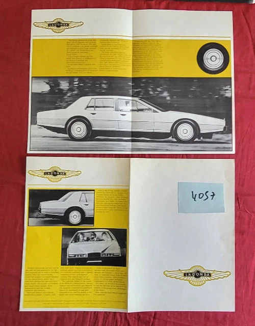 N°4057 / ASTON MARTIN LAGONDA / dépliant english text 1975-1978 ? - Photo 1/1