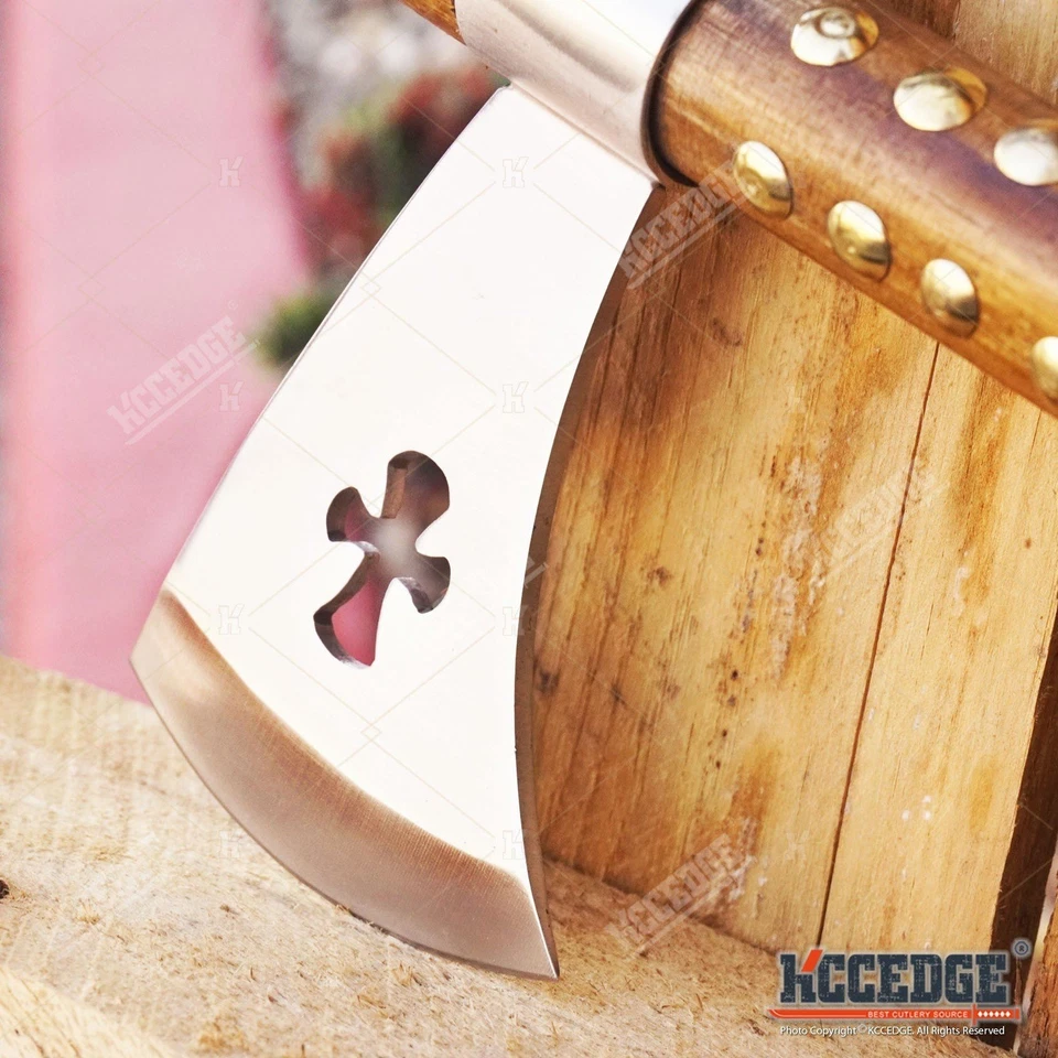 19" Native American TOMAHAWK Replica Camping Decoration Display Axe PEACE PIPE - Image 2 of 4