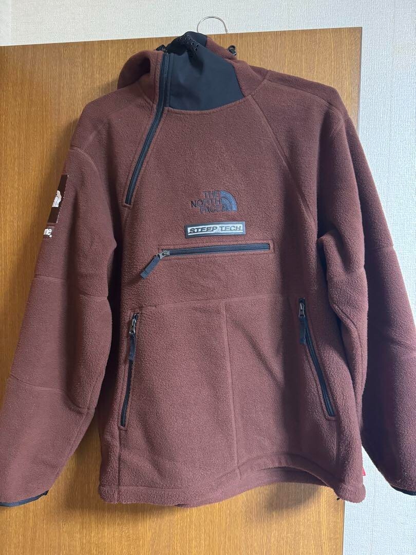 Supreme/The North Face Steep Tech Fleece Pullover Brown Used Size 