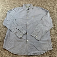Nautica Shirt Adult Large Blue Button Up Long Sleeve Sail Casual Mens
