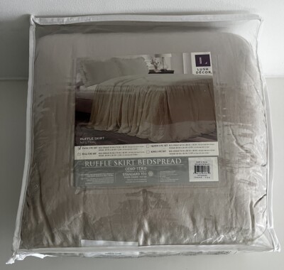 Üppiges Dekor Rüschenrock Polyester Bettwäsche, Doppelbett, neutral, 2-teiliges Set