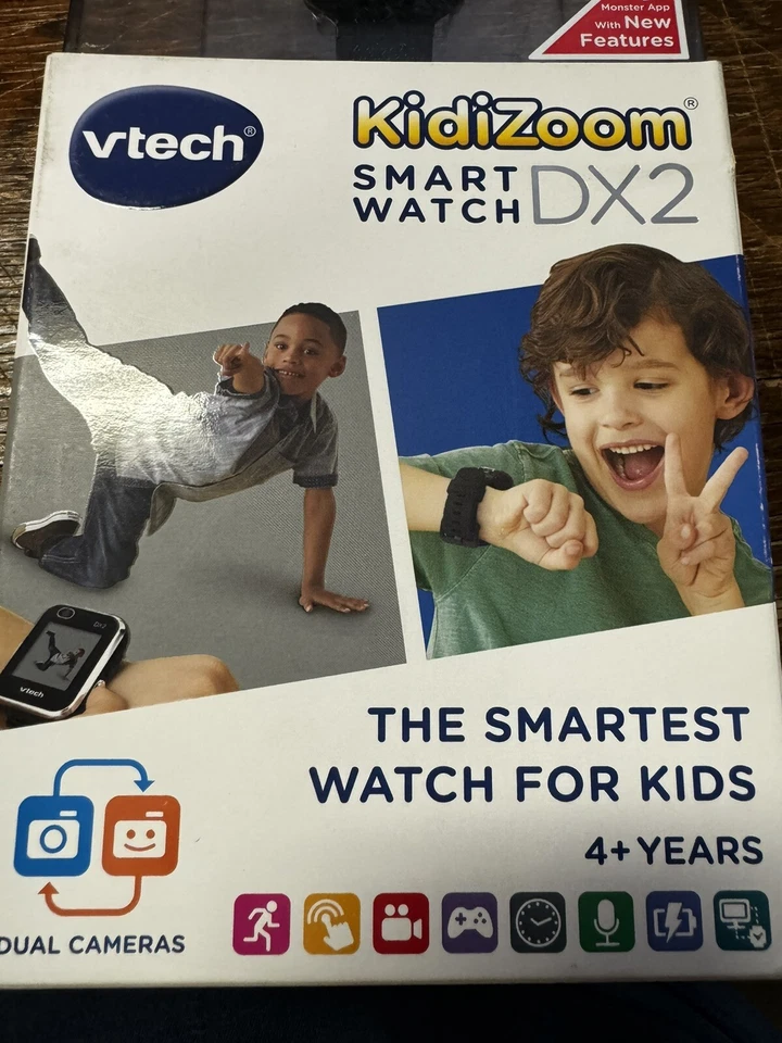 VTech KidiZoom Smartwatch DX2, Dual Camera, BLACK  Age 4+ - Image 2 of 4