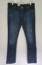 Levis Jeans 515 Girls 16-1/2 Plus Stretch Denim Blue Dark Distressed Skinny