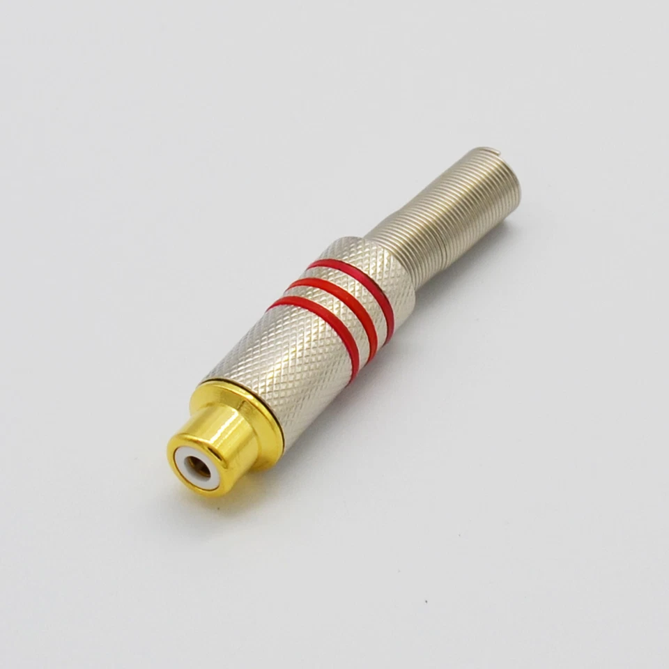 Dual RCA Female Jacks to Male Stereo 6.35mm 1/4" Angle Y Splitter Audio Cable - Image 2 of 4