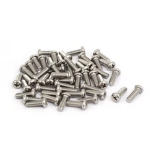 M5 x 15mm 304 Stainless Steel Phillips Round Head Machine Screws Bolt 50pcs