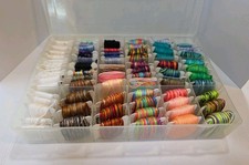Embroidery Floss Thread 81 Pc Lot Carded Numbered Cross Stitch Plastic Case