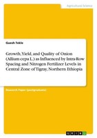 Growth, Yield, And Quality Of Onion (Allium Cepa L.) As Influenced By Intra-Row