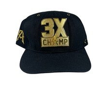 Canelo Alvarez Snapback Hat 3X Champ Gold 3D Logo Boxing One Size Black