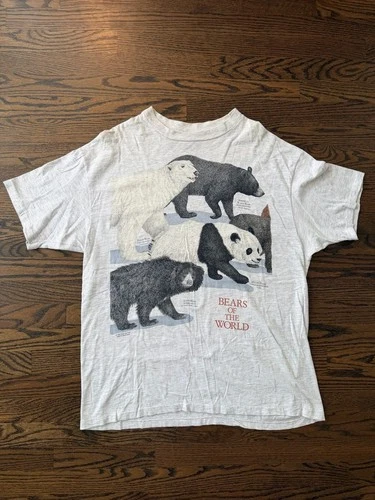 92 Single Stitch XL Hanes Beefy-T “Bears of the Worl Vintage vintage concert t-shirt, vintage, size XL, single stitch, B+ condition