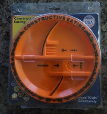 Vintage Constructive Eating Construction Plate for Toddlers Infants Kids USA 9  
