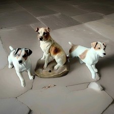 3 chien jack russel signée