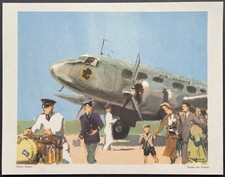 Escale Air France par Albert Brenet Gravure de 1944