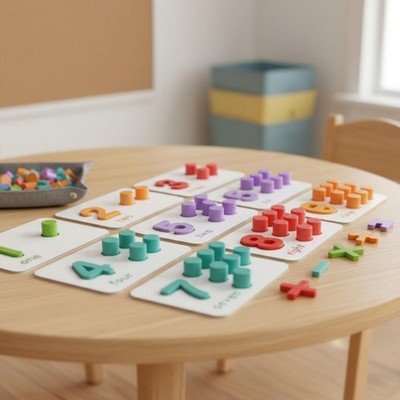 Zahlenabgleichstafel pädagogisches Mathebrett aus Holz für Klassenzimmer, Vorschulkinder