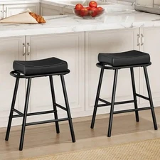 Bar Stools, Counter Height Bar Stools, Set of 2 Bar Chairs, 24” Barstools for...