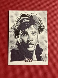Sketch Card Han Solo Jeune — Star Wars Topps