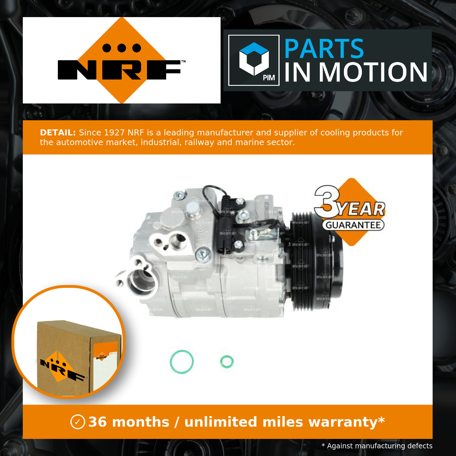 Air Con Compressor fits BMW 740 E38 4.4 96 to 01 AC Conditioning NRF 64506917866 - Image 7