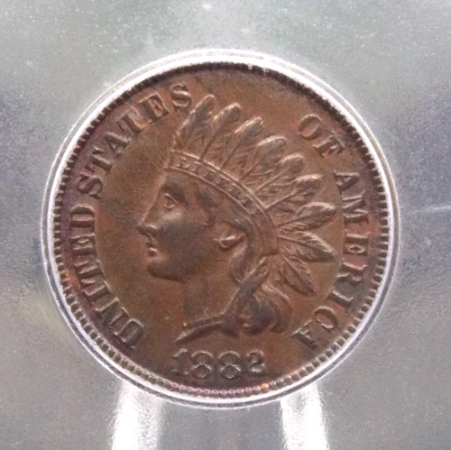 1882 Indian Head Cent Penny 1c ICG MS63 BN #201 Unc BU Uncirculated ECC&C, Inc