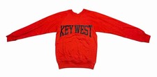 Vintage 70s 80s Key West Raglan Sweatshirt Size Small USA Made Cotton Blend Red