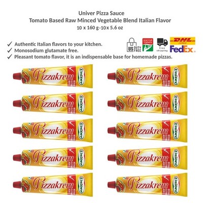 Univer Hungarian Pizza Cream - Authentic Tomato & Herb Pizza Base Sauce 10x160g