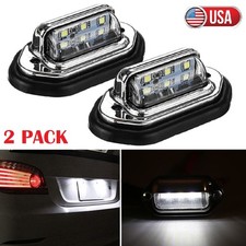 2pcs White Car Boat Truck Accessories Led Light For License Plate Lamp 12-24v Us 2pcs White Car Boat Truck Accessories Led Light For License Plate Lamp 12-24v Us