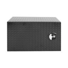 30"×18"×18" Underbody Truck Pickup Tool Box w/ Barn Door Storage Organizer Black