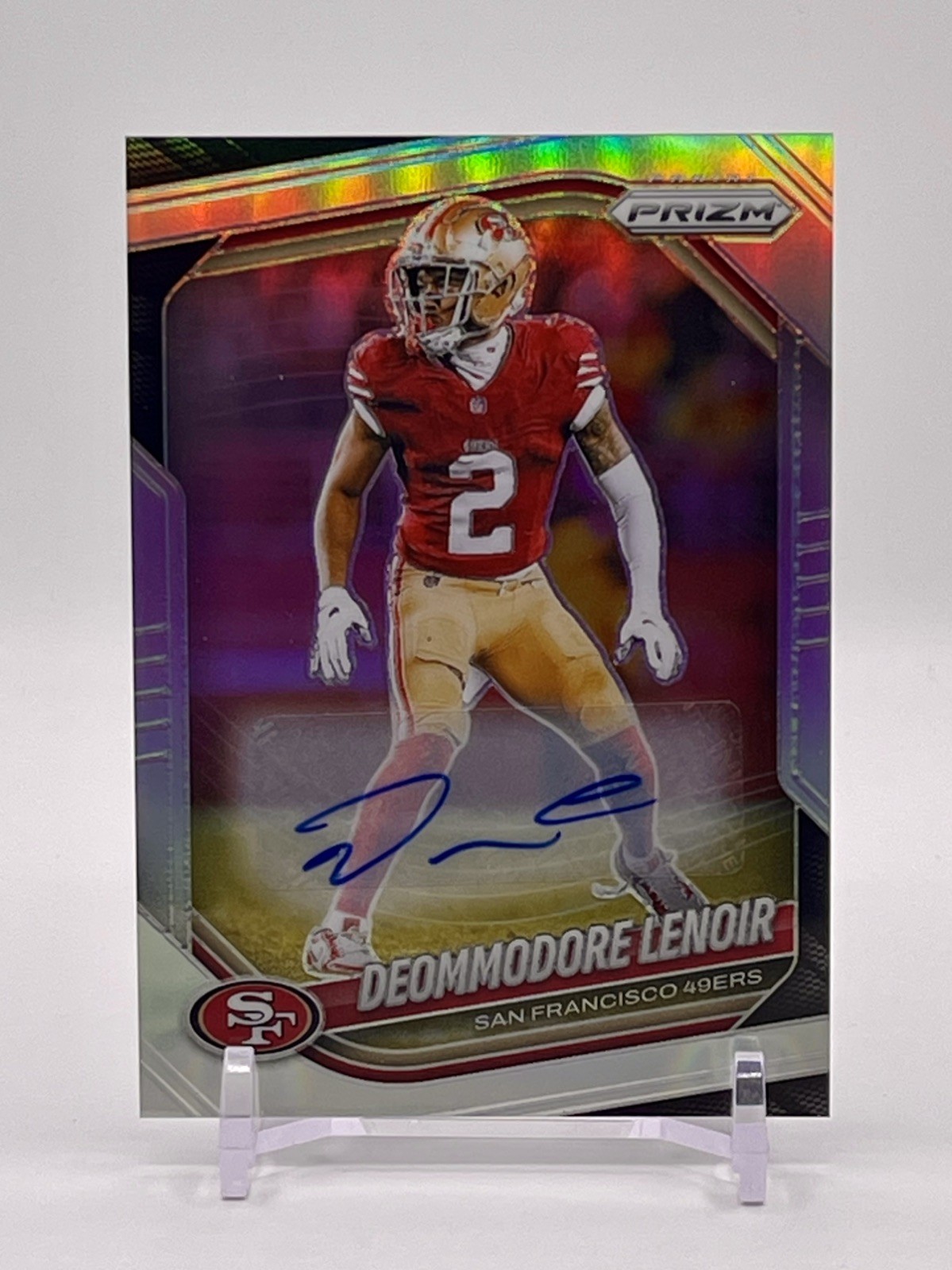 💎2025 Panini Prizm Deommodore Lenoir #281 49ers Silver Prizm Autographs (AU)💎