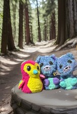 Lot 3 Hatchimals Surprise Twins Blue And Bird Pink And Yellow, Working