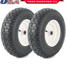 16x6.50-8 Tire Wheel Assembly Pneumatic Turf Tread Heavy Duty 396lbs Capacity US