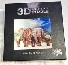 3D Effekt Puzzle 500 Teile - Elefanten